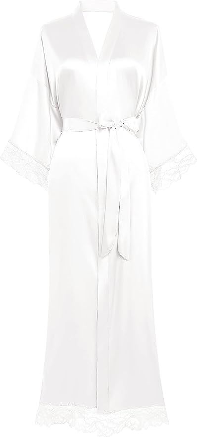 This robe will help you be covered up during your getting ready time. https://amzn.to/3sYfImF Bachelorette Robes, Bridal Shower Robes, Kimono Dressing Gown, Bridal Party Robes, Satin Kimono, Wedding Robe, Womens Kimono, Long Kimono, Bridesmaid Wedding