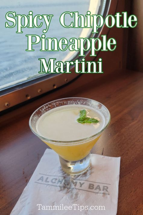 Chipotle Pineapple Martini, Spicy Martini Recipes, Spicy Martini, Pineapple Martini Recipes, Spiked Drinks, Pineapple Martini, Summer Martinis, Fun Beverages, Drink Recipies