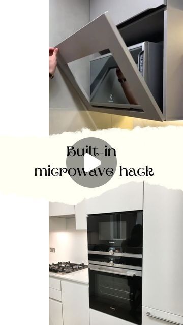 Ar. Aashi Jain on Instagram: "Why spend money on a built-in microwave when you can easily achieve the same look with your current one using this simple hack? ✨🔧 
Save this tip and follow me for more interior design hacks! 🏡💡

[built in microwave, microwave hack, clean look, explore, interior hack]

#interiordesign #interiorreels #microwave #kitchen #interiordesign #designers #trendingreels #explore #kitchenhacks #thetimelessinteriors" Small Built In Microwave, Microwave Shelf Ideas Diy, Microwave Hacks, Microwave Kitchen, Micro Oven, Interior Design Hacks, Microwave Cabinet, Microwave Shelf, Microwave In Kitchen