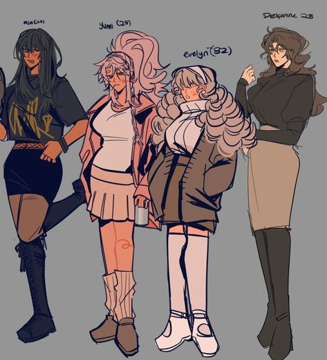 Women ocs augh n snuck in hansuke bc his old face bothered me lol #digitalart #digitalartist #ocs #originalcharacter #artfight #art #artwork #drawing #digitaldrawing #digital #oc #digitalpainting #digitalartwork Head Tilt Down Reference, Spoiled Brat Character Design, Girl Ocs Art, Standing With Hands In Pockets Reference, Con Artist Character, Mischievous Character Design, Korean Oc Art, Oc Design Ideas Inspiration, Poses For Ocs