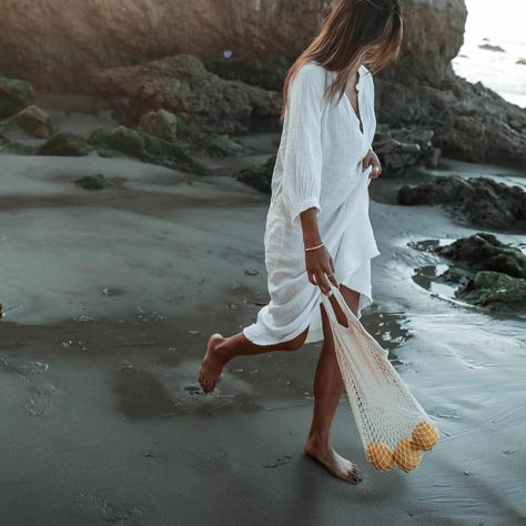 When he says he loves long walks on the beach ⛱ @mejuri White Gauze Dress, Easy Wear Dresses, Pool Dress, Walks On The Beach, Eco Luxury, Maxi Dress White, Kaftan Maxi Dress, Aesthetic Journal, Gauze Dress