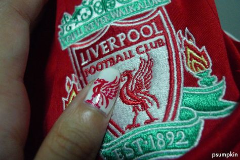 Liverpool Nail Art with Jersey 2 | Visit my nail blog at pol… | Flickr Liverpool Nails, Balayage Blonde Hair, Blonde Balayage Hair, Balayage Hair Color Ideas, Bob Hairstyles With Bangs, Nail Blog, Bob Haircut With Bangs, Short Bob Haircuts, Haircuts With Bangs