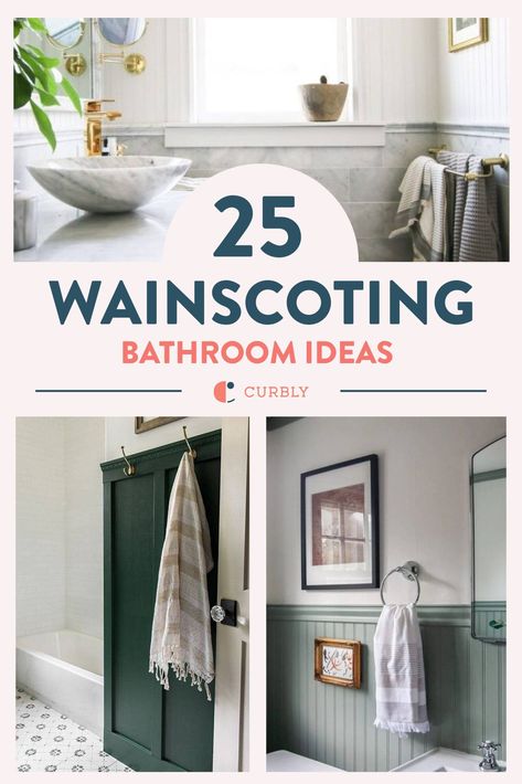 If you feel like it’s time for a bathroom upgrade, we've got the perfect idea. Bathroom wainscoting is a great way to add style without breaking your budget – or completely overhauling the space. Styles Of Wainscoting, Bathroom Ideas Shiplap Wall, Paneling Bathroom Walls, Bathrooms With Wainscoting, Two Tone Bathroom Walls, Bathroom With Wainscotting, Powder Room With Wainscoting, Bead Board Walls Bathroom, Diy Wainscoting Bathroom