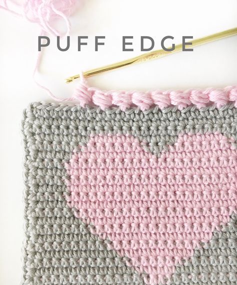 This sweet little edge finishes of a heart project perfectly, don’t you think?   Here’s how I made… Crochet Blanket Border, Crochet Edging Pattern, Crocheted Heart, Heart Project, Crochet Blanket Edging, Crochet Baby Blanket Beginner, Háčkované Lemy, Crochet Border Patterns, Crochet Unique