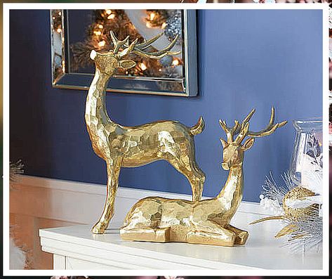 Winter Wedding Tablescapes - Just In! Amazing products from leading brands to meet your supply needs. Gold Reindeer Decor, Holiday Jewelry Display, Winter Wedding Tablescapes, Reindeer Statue, Gold Reindeer, Deer Decor, Reindeer Decorations, Easy Christmas Decorations, Wedding Winter