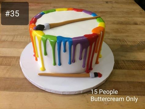 Painter Cake, Cake Colors, Art Themed Party, Cakes Fondant, Artist Cake, Cake Birthday Cake, Beautiful Cake Designs, Cake Artist, 3d Cake