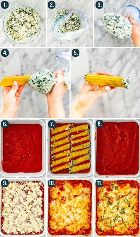 Ricotta Stuffed Manicotti, Recipe Ricotta, Spinach Manicotti, Stuffed Manicotti, Cheese Manicotti, Cannelloni Recipes, Manicotti Recipe, Resepi Biskut, Recipes With Chicken