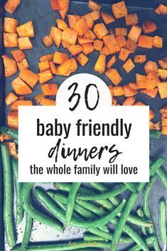 30 baby led weaning dinners for the whole family. An entire month of dinners that are baby and toddler friendly. #babyledweaning #dinnerideas #blw #familydinners Baby Friendly Dinners, Dinners For The Whole Family, Fingerfood Baby, Baby Dinner, Weaning Foods, Baby Led Feeding, Baby & Toddler Food, Baby Led Weaning Recipes, Weaning Recipes