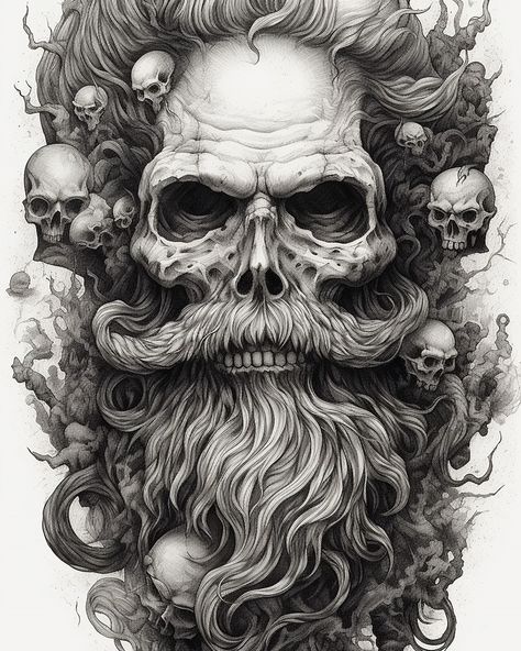 #tshirt #tshirtdesign #skull #aiartcommunity #aiart #teepublic #skullart #darkart #surrealart #skulltattoo #beard #mustache #bikertshirt Skull With Beard Tattoo, Bearded Skull Tattoo, Skull With Beard, Skull Beard, Skull Art Drawing, Black Beards, Beard Tattoo, Skeleton Art, Biker T Shirts