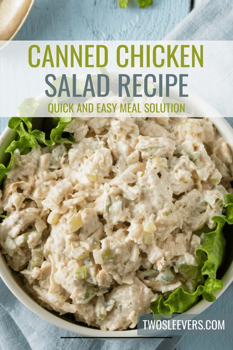 Chicken Salad Easy Recipe, Chicken Salad Sandwich With Canned Chicken, Canned Chicken Recipes Salad, Plain Chicken Salad Recipe, Easy Simple Chicken Salad Recipe, Chicken Salad Canned Chicken Easy, Best Canned Chicken Salad Recipe, Easy Chicken Salad With Canned Chicken, Chicken Salad With Cool Whip