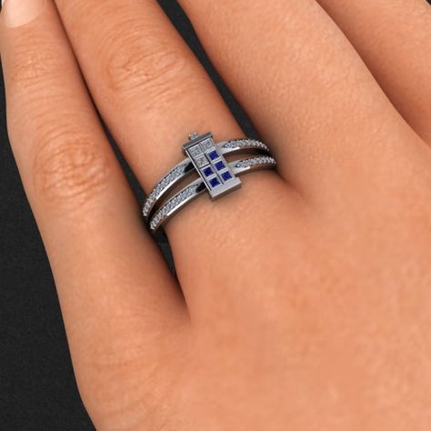 Doctor Who TARDIS Ring Tardis Ring, Doctor Who Tardis, Wibbly Wobbly Timey Wimey Stuff, Timey Wimey Stuff, Geek Chic, Doctor Who, Ring Designs, Heart Ring, Jewelry Box