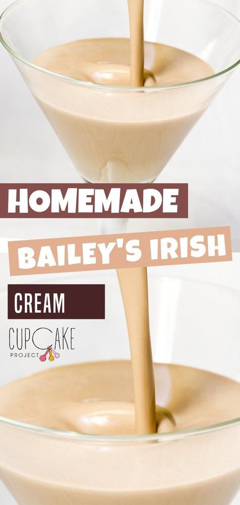 Essen, Diy Baileys Irish Cream, Baileys Liquor, Baileys Recipes Drinks, Homemade Baileys Irish Cream, Baileys Irish Cream Recipes, Liqueur Recipes, Irish Cream Recipe, Homemade Baileys