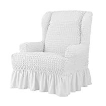 Check this out! White Wingback Chair, Wingback Chair Slipcovers, Wingback Chair Covers, Chair Covers Slipcover, White Wing, Wingback Armchair, Chair Slipcover, Armchair Slipcover, Arm Chair Covers