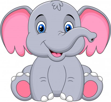 Cute baby elephant cartoon Premium Vecto... | Premium Vector #Freepik #vector #baby #nature #character #cartoon Baby Art Pictures, Baby Elephant Cartoon, Cute Elephant Cartoon, Baby Elephant Drawing, Elephant Clip Art, Elephant Clipart, Elephant Pictures, Elephants Photos, Baby Elefant