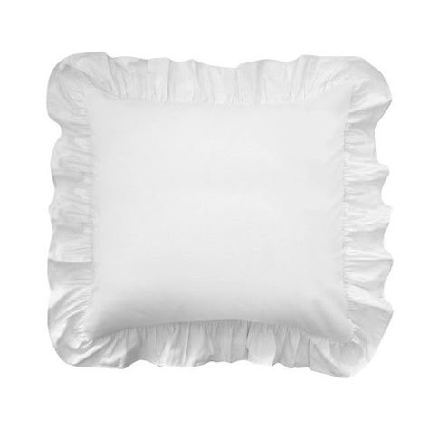 Euro Ruffled Pillow Sham White - Fresh Ideas Ruffled Bed, Room Wishlist, Ruffle Skirts, Ruffle Pillow, Sham Bedding, Dorm Inspo, Bed Skirts, White King, Romantic Bedroom