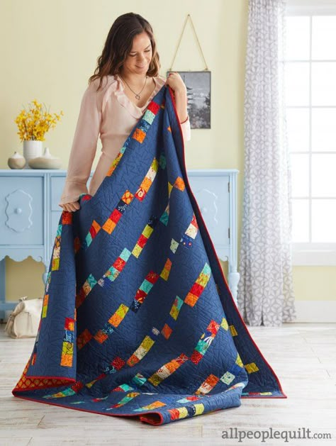 Make the Connection Charity Quilt Patterns, All People Quilt, Quick Quilts, American Patchwork And Quilting, Simple Quilts, Charity Quilts, Jelly Roll Quilts, Blue Quilt, Beginner Quilt Patterns