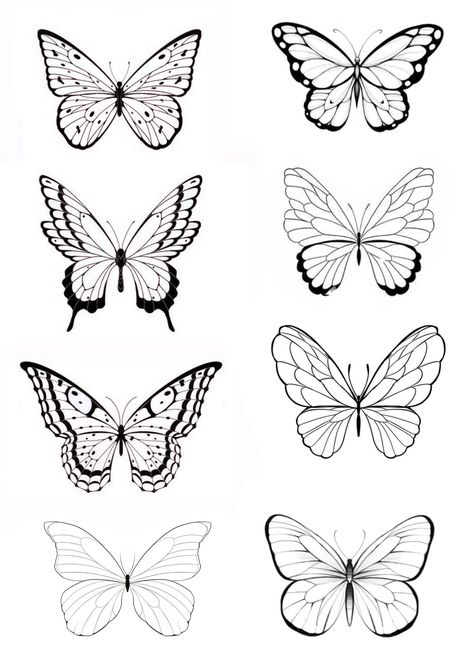 Butterfly Neck Tattoo Stencil, Tattoo Flash Stencils, Flash Tattoo Butterfly, Butterfly Tattoo Designs Drawing, Flash Tattoo Borboleta, Brown Butterfly Tattoo, Butterfly Tattoo Stencil Design, Monarch Butterfly Sketch, Monarch Butterfly Outline