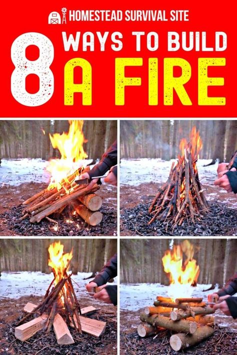 In the wilderness, knowing how to build a fire is essential for survival. These methods will keep you warm and safe in any situation. How To Make A Fire, How To Start A Fire, How To Build A Fire, Fire Building Techniques, How To Build A Shelter Survival, Survivor Tips, Survival Fire Starting, Lost Skills, Fire Building