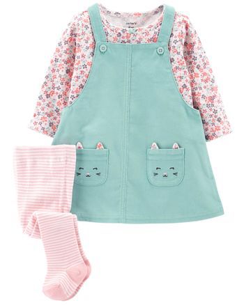 Carter's : Carter's 3-Piece Corduroy Jumper Set Carters Baby Girl Clothes, Carters Baby Clothes, Baby Pajamas