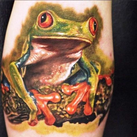 Tree Frog Tattoo Designs Tree Frog Drawing, Tree Frog Tattoos, 3d Frog, Men Sketch, Frog Cartoon, Amazing Frog, Frog Tattoo, Red Eyed Tree Frog, Frog Tattoos