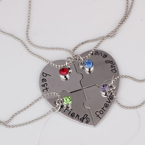 Necklace Best Friends, Puzzle Necklace, Bff Jewelry, Horseshoe Pendant, Heart Puzzle, Forever And Ever, Friend Jewelry, Bff Necklaces, Best Friend Jewelry