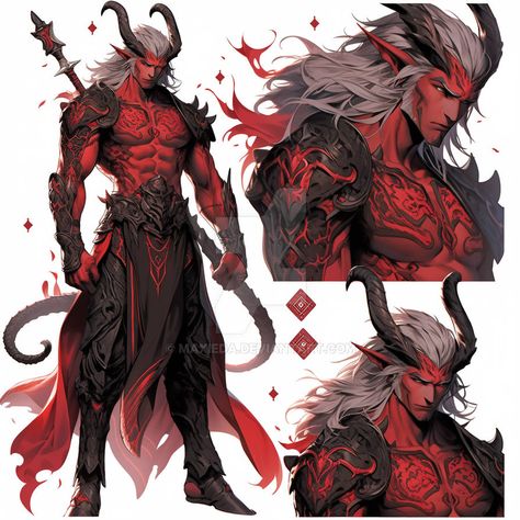 Archdemon Art, Dnd Demon Character, Tiefling Druid Male, Demon Design Character Concept, Demon Male Character Design, Male Dragon Oc, Male Tiefling Art, Demon Character Design Male, Dnd Tiefling Male