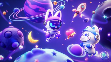 Purple space on Behance Space Scene, Purple Space, Illustration Book, Space Illustration, Space Games, Motion Graphics Design, 3d Artwork, Game Concept, Learning Design