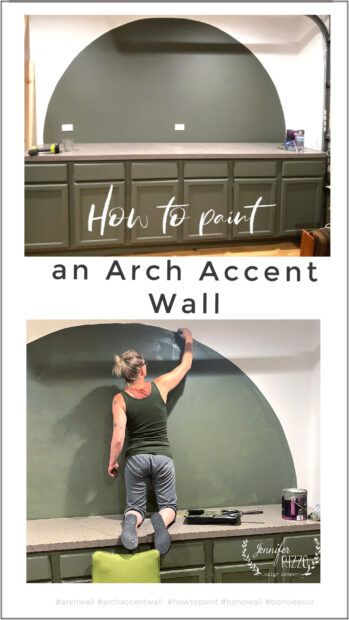 Arches On Wall Decor, Wall Arches Paint, Wall Paint Arch Designs, Paint Nursery Accent Wall, Painted Arch Around Window, Painted Arch In Bathroom, Painted Arch Accent Wall Bedroom, How To Paint Arches On Walls, Boho Arch Wall Paint