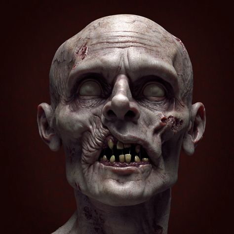 ArtStation - Undead, Edoardo Tarani  Edoardo Tarani 3D Character Artist - Forge Studios - edotarani@gmail.com Rome, Italy Zombie Concept Art, Zombie Portrait, Trench Crusade, Makeup Zombie, Zombie Mask, Zombie Face, 3d Inspiration, Horror Masks, Character Artist