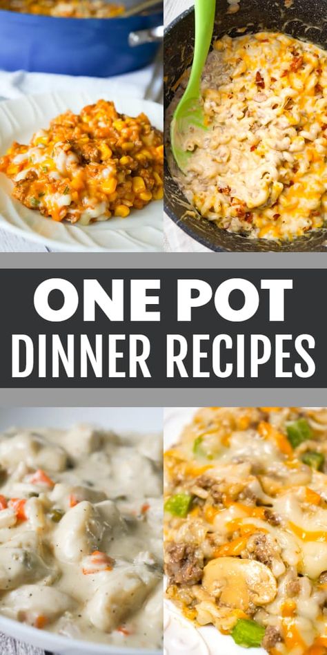 A variety of one pot stove top dinner recipes including chicken recipes, ground beef recipes, pasta recipes, rice recipes and more. Stove Top Dinners For Two, Stove Meals Easy, Quick Dinner Ideas Stove Top, Dinner Recipes On The Stove, Easy Dinner Ideas One Pot, Meals To Cook On Stove Top, Stove Top Ground Beef Recipes Easy, Quick And Easy Dinner Recipes Stovetop, One Pot Ground Beef Recipes Easy Dinners