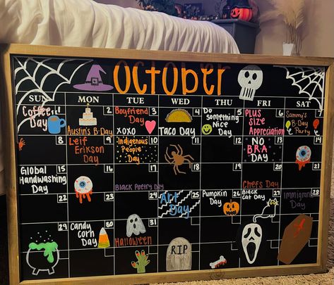 October Calender Ideas Dry Erase, October Calendar 2024 Chalkboard, October Chalkboard Calendar Ideas, October White Board Ideas Calendar, October Dry Erase Calendar Ideas, October Chalkboard Art Calendar, October Whiteboard Calendar, September Chalkboard Ideas, September White Board Calendar Ideas