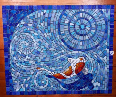 Pond Table, Pool Area Ideas, Table Mosaic, Fish Ideas, Sewing Machine Table, Mosaic Art Projects, Mosaic Murals, Mosaic Tile Art, Table Glass