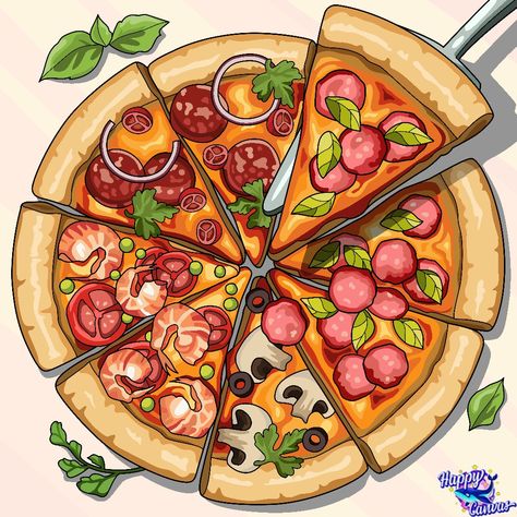 Pizza Illustration Art, Pizza Sketch, Pizza Pic, Pizza Painting, Repel Dust, Christmas Halloween Decorations, Pizza Illustration, Pizza Cartoon, Pizza Drawing