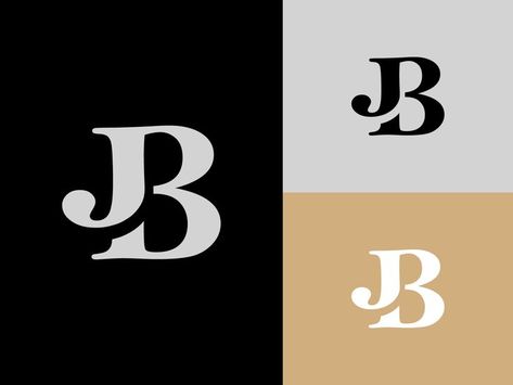 Couple Monogram Design, Jb Logo, Wedding Initials Logo, Branding Mood Board Inspiration, Logo Monogramme, Initials Logo Design, Logo Design Set, Wedding Logo Monogram, Wedding Logo Design