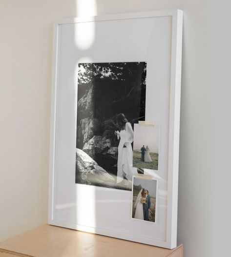 12 Creative Photo Display Ideas That Don't Need Frames 4 Photo Collage, Wedding Photos At Home Display, Display Photography, Unique Photo Wall Ideas, Canvas With Pictures Collage, Unique Photo Display Ideas, Polaroid Photo Display Ideas, Photograph Wall, Displaying Wedding Photos At Home