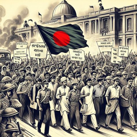 Bangladesh Protest, Muhammad Ali Art, 21 February, 26 March, 50 Million, Muhammad Ali, Iconic Photos, Vector Photo, Premium Photo