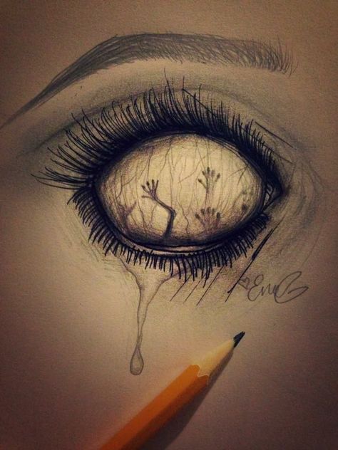 Scary Drawings, Creepy Drawings, Illustration Tattoo, Drawing Eyes, 다크 판타지, Dark Art Drawings, Architectural Drawing, Fan Art Drawing, Pencil Art Drawings