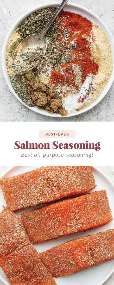 Make your own Homemade Salmon Seasoning with just 7 ingredients you likely already have in your spice cupboard, and you’ll be on your way to the most flavorful salmon in no time. Salmon Seasoning Baked, Salmon Seasoning Recipe, Grilled Salmon Seasoning, Best Chicken Seasoning, Homemade Chili Seasoning, Spice Cupboard, Salmon Marinade, Homemade Cajun Seasoning, Salmon Spices