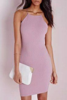 Solid Color Bodycon Spaghetti Straps Dress Tight Frock Design, Purple Bodycon Dresses, Spaghetti Straps Dress, Trendy Party Dresses, Straps Dress, Short Bodycon Dress, Mini Robes, Mini Cami Dress, Mauve Dress