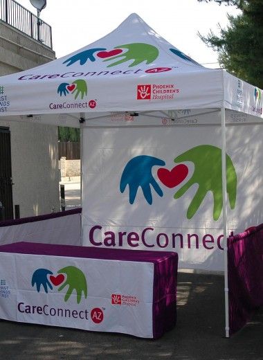 CareConnect Vendor Tent and Table Cover Vendor Tent, Marketing Ideas, Sports Games, Custom Table, Table Cover, Trade Show, Table Covers, Toy Chest, Special Events