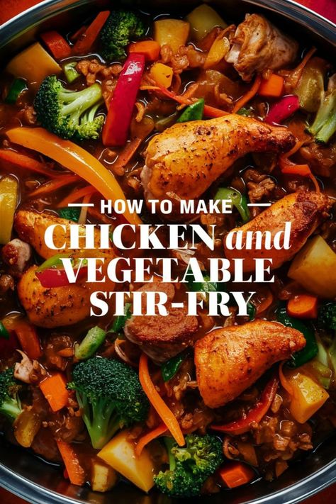 Easy Chicken Stir Fry Recipe: Perfect for Busy Nights Low Cal Chicken Stir Fry, Stir Fry With Cabbage Vegetables, Chicken And Tofu Stir Fry, Grilled Chicken Stir Fry, Chicken Stir Fry With Bean Sprouts, Chicken Marinade For Stir Fry, Chicken Stir Fry With Vegetables Recipe, Honey Soy Chicken Stir Fry, Stir Fried Chicken And Vegetables