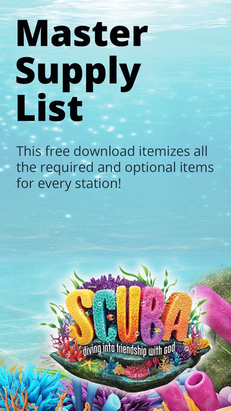 Ocean Vbs, Scuba Vbs, Vbs 2024, Vbs Ideas, Ocean Decor, Vacation Bible School, Supply List, Summer School, Dive In