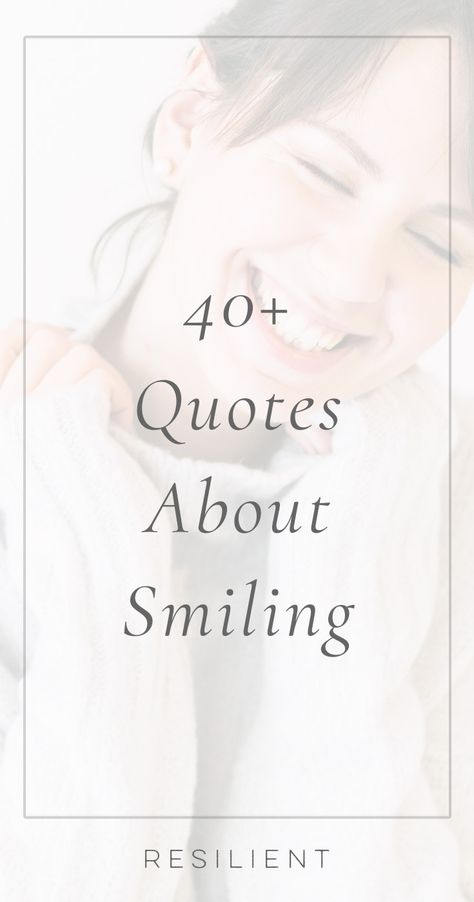 Having a smile on your face not only lets the world know you’re in a good mood, but the mere act of smiling can actually make you happier! Here are 40+ inspiring smile quotes and quotes about smiling. #smile #smiling #quotes #quote #inspirational #inspiration #resilient #inspirationalquotes #motivationalquotes #sayings Never Stop Smiling Quotes, Smiley Face Quotes Happy, Always Keep Smiling Quotes, The Power Of A Smile, Still Smiling Quotes, Quote About Smiling, When You Smile Quotes, Reason To Smile Quotes, Pretty Smile Quotes