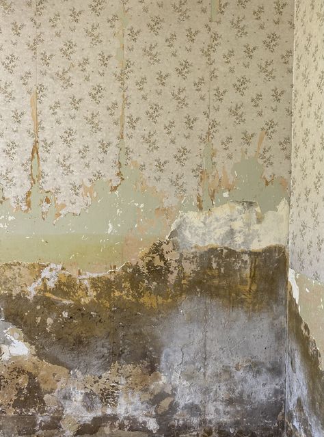 Old House Wallpaper, Peeling Wallpaper, Decay Art, Wallpaper Removal, Cracked Wall, House Wallpaper, Group Project, Wall Painting Decor, This Old House