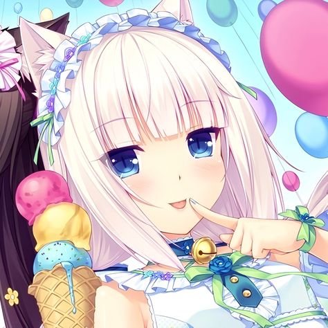 Vanilla Nekopara Icons, Nekopara Icons, Vanilla Nekopara, Jojos Bizarre Adventure Jotaro, Unorganized Idea, Mooncake, Silly Images, Old Anime, Anime Cat