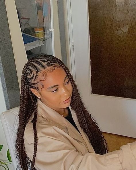 ELSIE COIFFURE on Instagram: "Funali braids✨" Funali Braids, Cute Box Braids, Braided Hairstyles For Teens, Cute Box Braids Hairstyles, Protective Hairstyles Braids, Protective Style, Hair Affair, Natural Styles, Hair Ponytail Styles