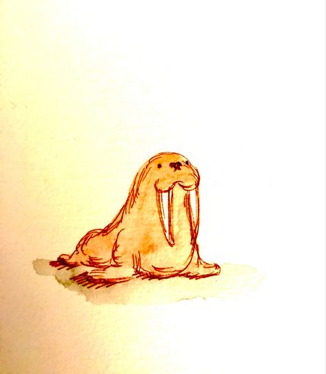 Walrus Drawing, Marine Christmas, Sketchbook Drawings, Creative Tattoos, Body Mods, Watercolor Artist, Animal Drawings, Destiny, Animal Art