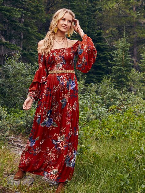 Altar'd State Merida Maxi Dress - Maxi - Dresses - Apparel Look Hippie Chic, Beautiful Boho Dresses, Look Boho Chic, Bohemian Style Clothing, Spring Maxi Dress, Mode Boho, Fashion Boho, Short Sleeve Mini Dress, Hippie Outfits