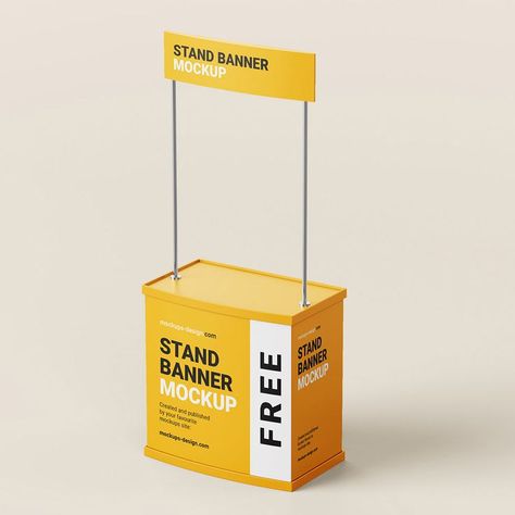 Free Trade Stand Mockup Mini Booth Design, Branding Mockups Free, Promotional Stands, Point Of Purchase Display Advertising, Event Booth Design, Meat Delivery, Craft Booth Display, Event Booth, Free Trade