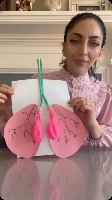 Respiratory System Model, Respiratory System Projects, Human Respiratory System, System Model, Circle Time, Respiratory System, Paper Straws, Preschool Learning, Plastic Bags